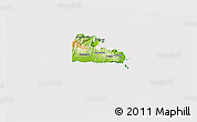 Physical 3D Map of Atua, cropped outside
