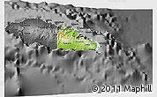 Physical 3D Map of Atua, darken, desaturated