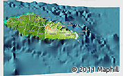 Physical 3D Map of Atua, satellite outside