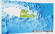 Physical 3D Map of Atua, single color outside