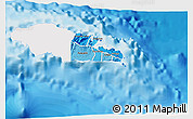 Political Shades 3D Map of Atua, single color outside