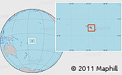 Gray Location Map of Atua, within the entire country