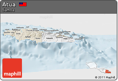 Classic Style Panoramic Map of Atua