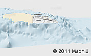 Classic Style Panoramic Map of Atua, single color outside