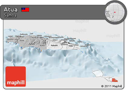 Gray Panoramic Map of Atua
