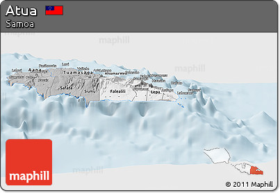 Gray Panoramic Map of Atua