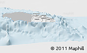 Gray Panoramic Map of Atua, single color outside
