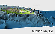 Physical Panoramic Map of Atua, darken