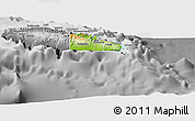 Physical Panoramic Map of Atua, desaturated