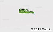Satellite Panoramic Map of Atua, cropped outside