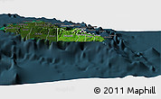 Satellite Panoramic Map of Atua, darken