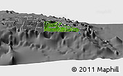 Satellite Panoramic Map of Atua, desaturated