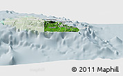 Satellite Panoramic Map of Atua, lighten