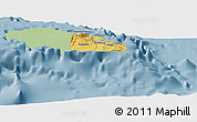 Savanna Style Panoramic Map of Atua, single color outside