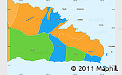 Political Simple Map of Atua, political shades outside
