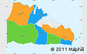 Political Simple Map of Atua, single color outside