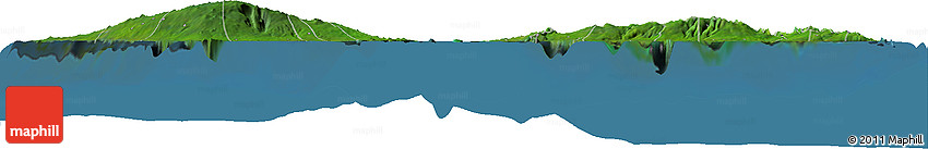 Satellite Horizon Map of Samoa, darken, land only