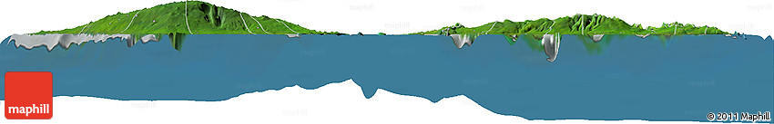 Satellite Horizon Map of Samoa, lighten, semi-desaturated, land only