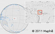 Gray Location Map of Samoa, lighten, desaturated, hill shading