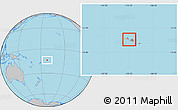 Shaded Relief Location Map of Samoa, gray outside