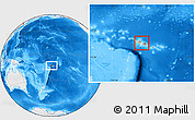 Shaded Relief Location Map of Samoa, lighten, desaturated, land only