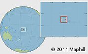 Shaded Relief Location Map of Samoa, savanna style outside
