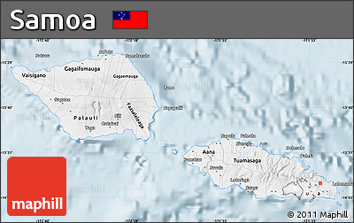 Classic Style Map of Samoa