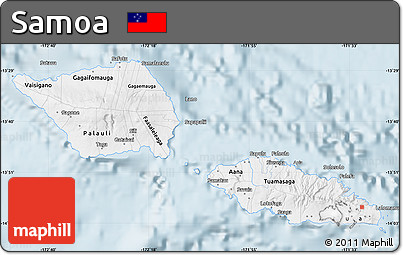 Classic Style Map of Samoa