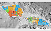 Political Map of Samoa, desaturated