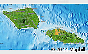 Satellite Map of Samoa, political outside