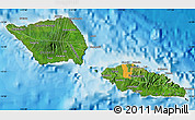 Satellite Map of Samoa, political shades outside