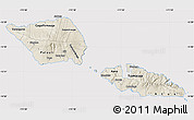 Shaded Relief Map of Samoa, cropped outside