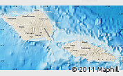 Shaded Relief Map of Samoa, lighten, desaturated, land only