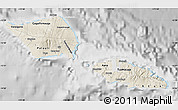 Shaded Relief Map of Samoa, lighten, desaturated