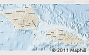 Shaded Relief Map of Samoa, lighten