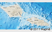 Shaded Relief Map of Samoa, lighten, semi-desaturated, land only