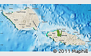 Shaded Relief Map of Samoa, satellite outside, shaded relief sea