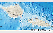 Shaded Relief Map of Samoa, single color outside, bathymetry sea, shaded relief sea