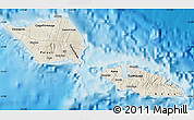 Shaded Relief Map of Samoa, single color outside