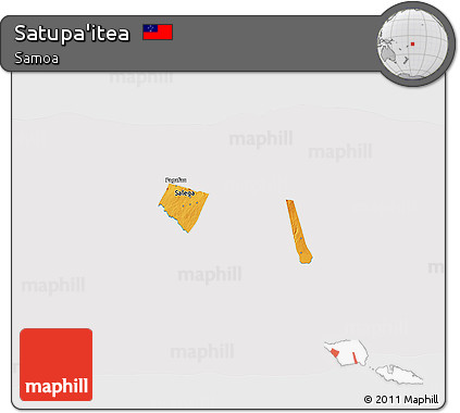 Political 3D Map of Satupa'itea, cropped outside