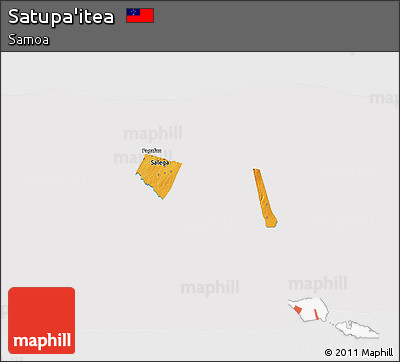 Political 3D Map of Satupa'itea, cropped outside