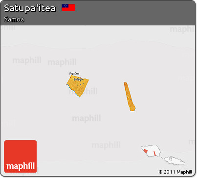 Political 3D Map of Satupa'itea, cropped outside