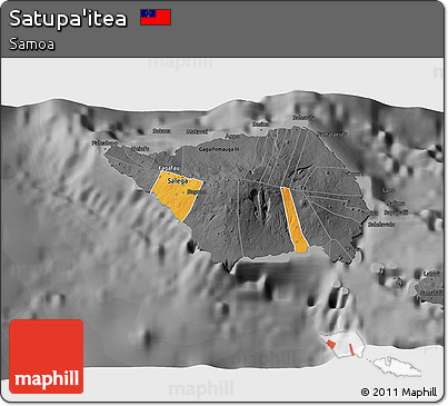 Political 3D Map of Satupa'itea, darken, desaturated