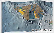 Political 3D Map of Satupa'itea, darken, semi-desaturated