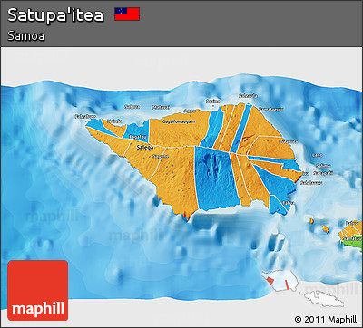Political 3D Map of Satupa'itea