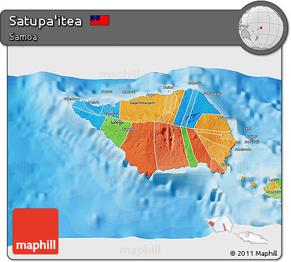 Political Shades 3D Map of Satupa'itea
