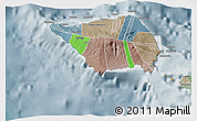 Political Shades 3D Map of Satupa'itea, semi-desaturated