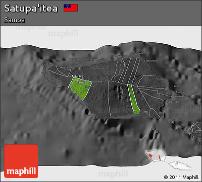 Satellite 3D Map of Satupa'itea, darken, desaturated