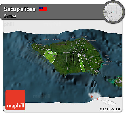 Satellite 3D Map of Satupa'itea, darken