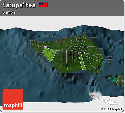 Satellite 3D Map of Satupa'itea, darken